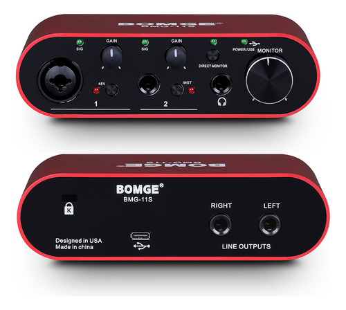  Interfaz De Audio Bomge 11s Solo Portátil