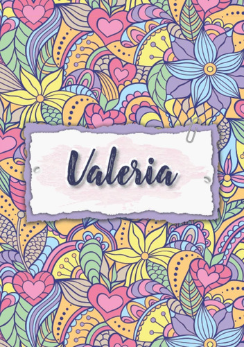 Libro: Valeria: Cuaderno A5 | Nombre Personalizado Valeria |