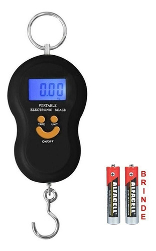 Balança Mala Portátil Bagagem Visor Lcd Com Gancho Até 50 Kg
