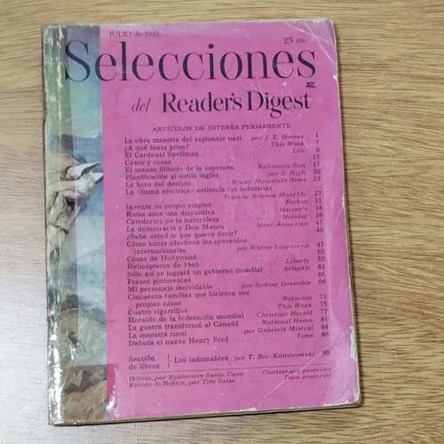 Revista Seleción Reader's Digest Vol Xii N° 68 Julio 1946