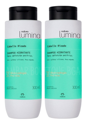 2 Shampoo Cabello Rizado Lumina - mL a $93