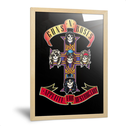 Cuadro Guns And Roses Carteles Decorativos Música Rock 20x30