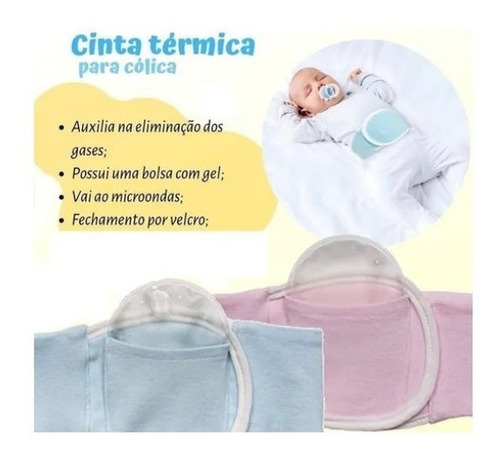 Imagem 7 de 10 de Cinta Térmica Para Cólica Do Bebê Azul Buba