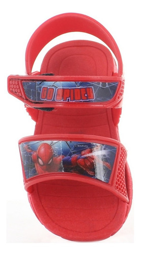 Spiderman Sandalia Licencia Rojo Para Niño