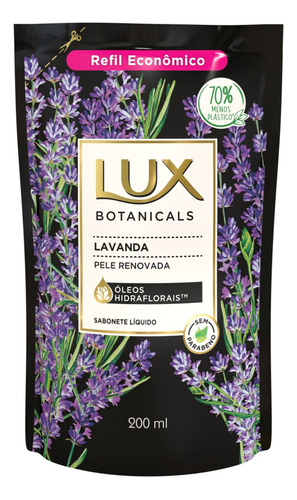 Sabonete Líquido Refil Lux Botanicals Lavanda 200mL