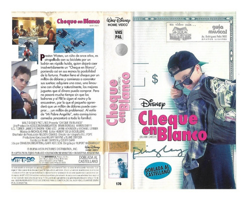 Cheque En Blanco Vhs Blank Check Walt Disney En Castellano