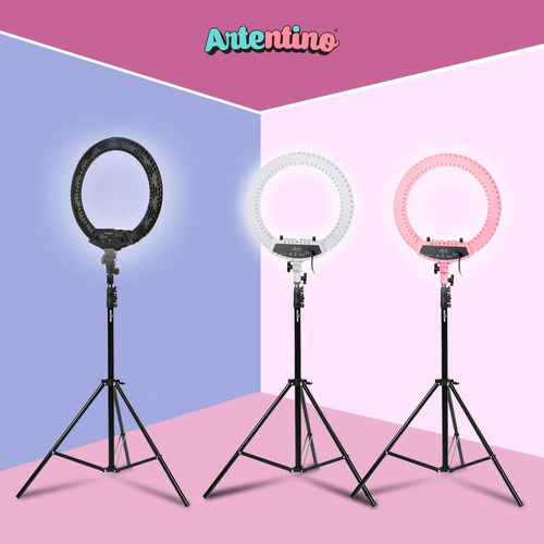 Imagen 1 de 10 de Led Ring Aro Luz Foto Celular Tripode Alto Maquillaje Selfie