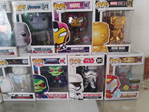 Funko Pop Iron Man Thanos Skeletor Grogu Vision Avengers (Usado)
