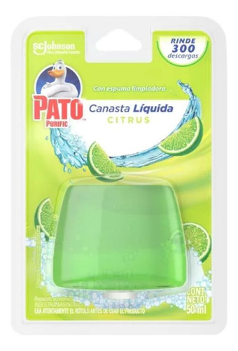 Pato Canasta Líquida Citrus Para Inodoros Repuesto X 3 Unid.