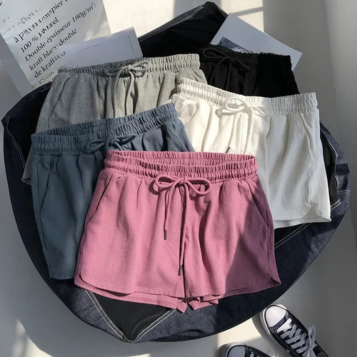 Pantalones Cortos Casuales De Verano Con Cintura Elástica Y