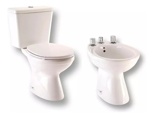 Combo Roca Capea Italiana Inodoro Largo Depósito Bidet