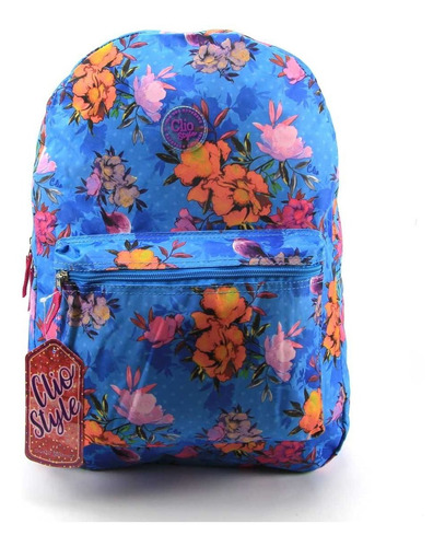 Mochila Flores Costas Clio Style For Girls Mf2014 Azul