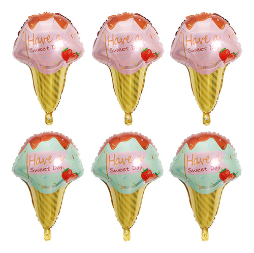 Helado De Globos Decorativos, 6 Piezas