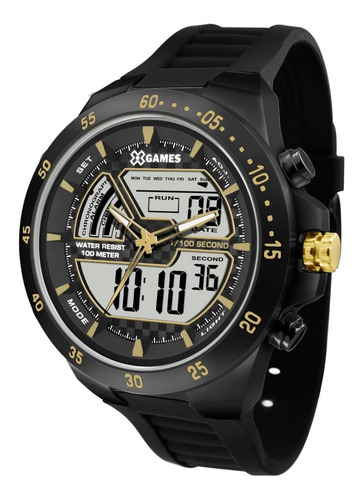 Relógio Xgames Masculino Anadigi Xmnpa006 Bxpx Preto