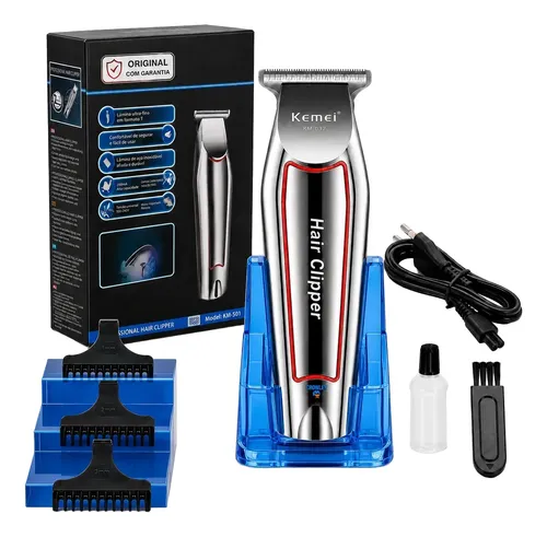 Maquina Acabamento Cortar Cabelo Barba E Pelos Kemei