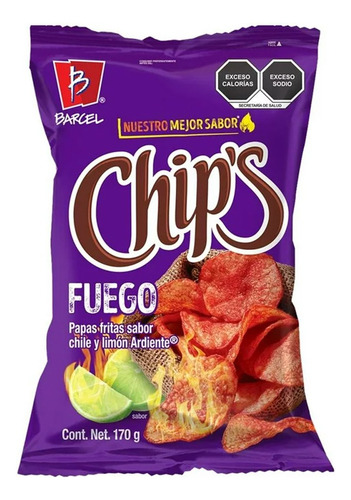 Chips, Paquete Surtido De Papas, 4 Bolsas De 170 G