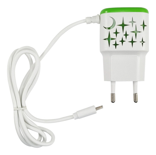 Cargador Carga Rapida Compatible Lightning + Dos Usb Calidad Color Verde