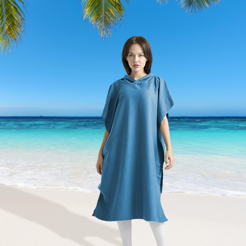 W Surf Poncho Beach Microfibra De Neopreno Con Capucha