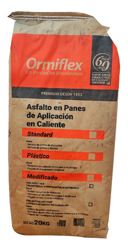 Junta De Dilatación Ormiflex 20 Kgs Asfalto Sellador