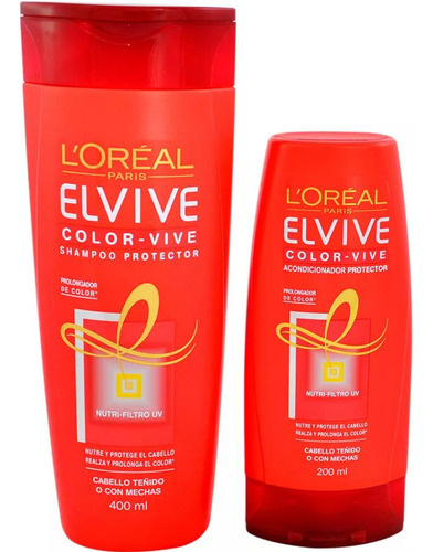 Elvive Colorvive Shampoo 400ml Más Acondicionador 200ml