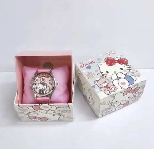 Reloj Niña  Kuromi, My Melody, Cinamoroll Incluye Caja 