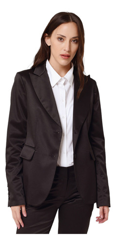 Saco Sastre Mujer Satinado Blazer 