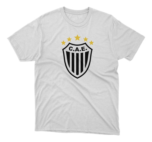 Remera Futbol Estudiantes Bs As Escudo En El Pecho Blanca