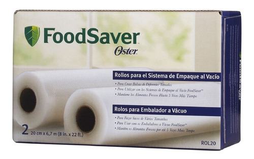 Pack 5 Cajas De Rollos Para Oster Foodsaver Rol20