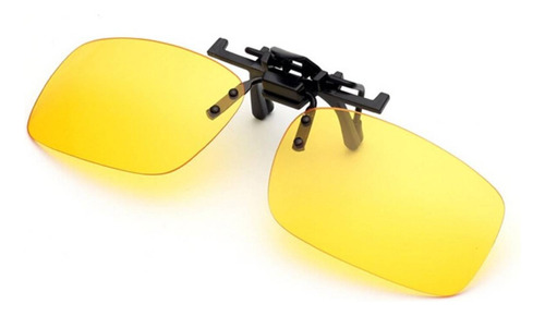 Oculos De Sol Clip On P/ Oculos De Grau Adicional Sobrepor Cor da lente AMARELO VISÃO NOTURNA Desenho Retangular
