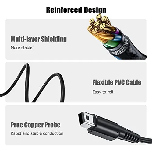 Pack De Cable Usb De 4 Pies Para Nintendo 3ds Y 2ds