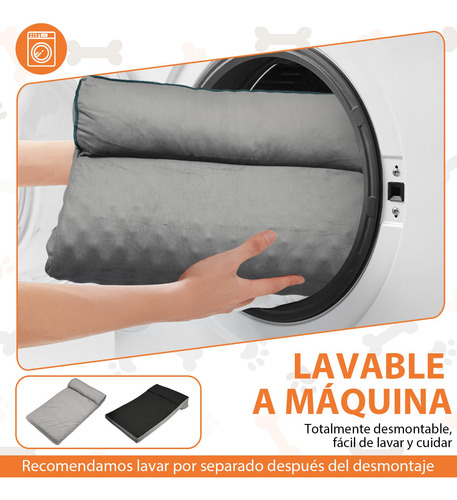 Cama Para Perros Grande Lavable Memory Foam 100x60 Cm