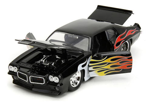 Big Time Muscle 1:24 1971 Pontiac Gto - Coche Fundido A Pres