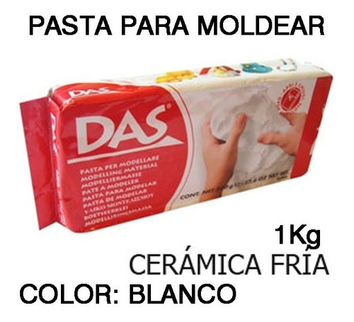 Pasta Para Moldear Das, Barra 1kg