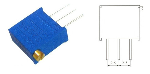 10 Peças - Trimpot Multivoltas 3296x 10k 25 Voltas Promoção
