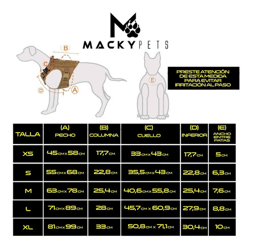 Imagen 3 de 7 de Arnés Táctico De Nailon Para Perros Con Velcro Talla Xl