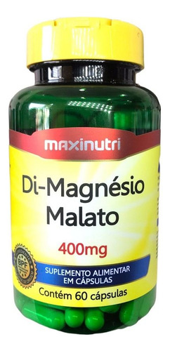 Di-magnésio Malato 400mg (60 Caps) - Padrão: Único Sem Sabor