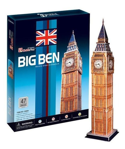 Big Ben - Puzzle 3d - 44 Piezas - Cubicfun