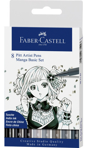 8 Rotuladores Faber-castell Pitt Artist Pen Manga