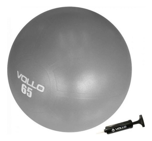 Bola Pilates Ginástica Gym Ball 65 Cm Cinza Com Bomba