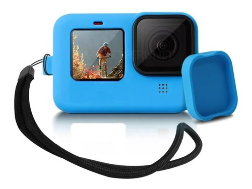 Case Gopro Hero 9 De Silicona + Lanyard + Lens Protector