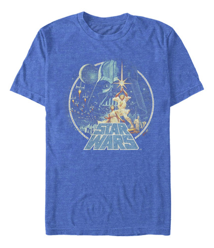 Star Wars Camiseta Vintage Victory Para Hombre Joven, Royal 