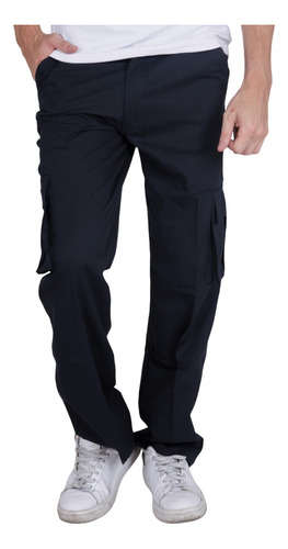 Pantalón Hombre Gabardina Algodon Bols Cargo 3 Colores