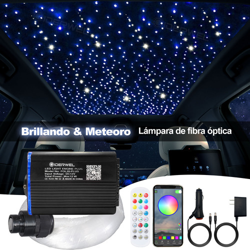 Kit Luces De Fibra Óptica Con Efectos Parpadeo Y Meteorito