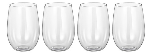 Vasos De Plástico Irrompibles Stobok, 4 Unidades, Transparen