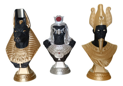 Decoración Dioses Egipcios Anubis Ra Y Osiris (pack X3 Unds)