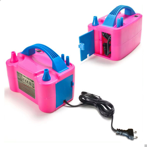 Bomba Infladora Eléctrica Con Compresor De Aire Para Globos 110v Y 220v