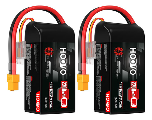 Hoovo 3s Lipo Bateria 2200mah 80c 11.1v Shorty Lipo Bateria 