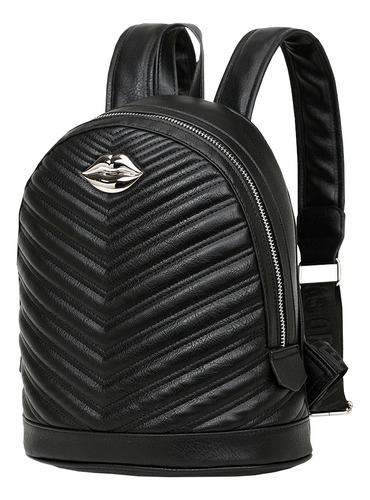 Mochila De Mujer Las Oreiro Eco Cuero Urbana Kiss Antirrobo 