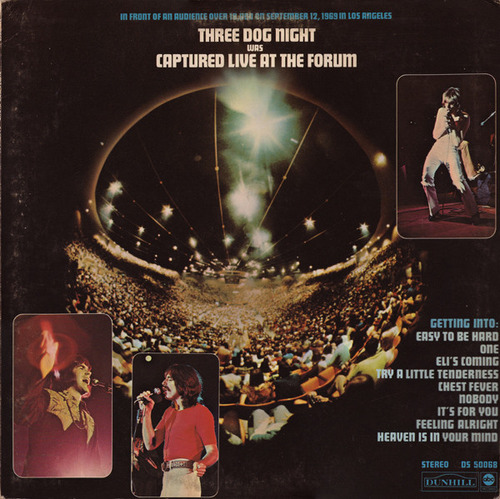 Vinilo De Three Dog Night - Captured Live At The Forrum