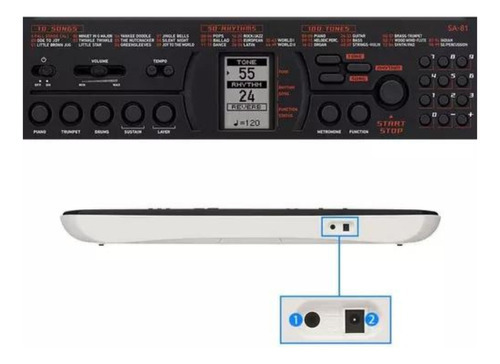 Teclado musical Casio Infantil SA-81 SA-81 44 teclas negro 220V